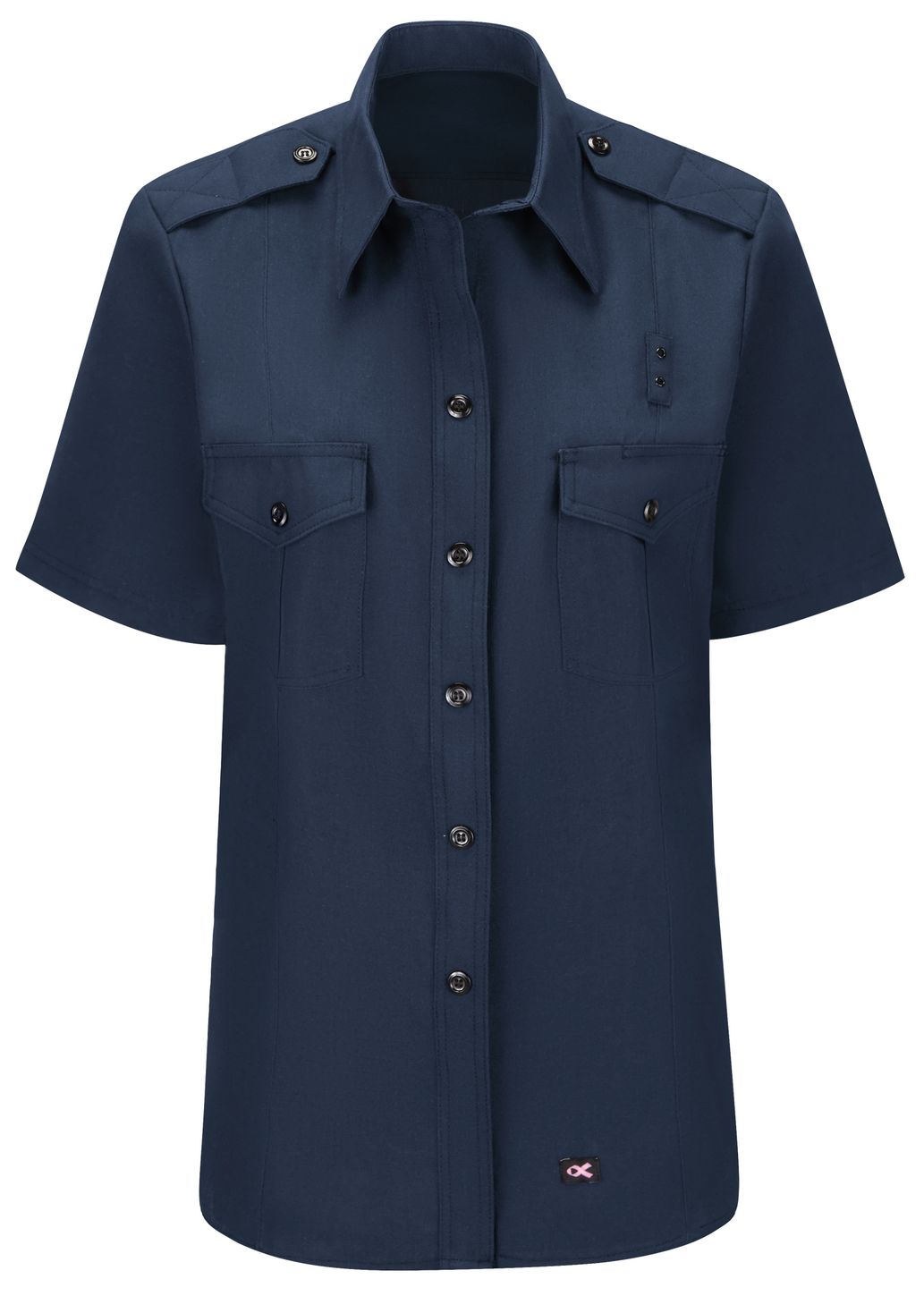 Workrite FR Women's Fire Chief Shirt FSC3, Classic Short Sleeve Navy Front