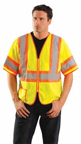Occunomix LUX-HSCLC3Z Two-Tone Half-Sleeve Mesh Hi-Vis Vest