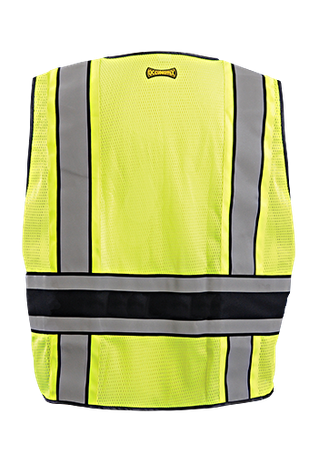 Occunomix LUX-DPS-DOR Deluxe Solid/Mesh Break-Away Public Safety Vest w/DOR, Plain Back