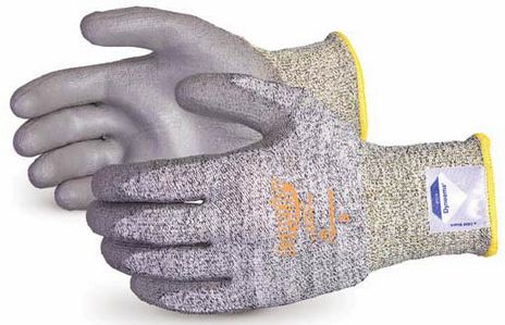 Superior Touch Dyneema Cut Resistant Gloves w/ Polyurethane Coated Palms, Grey S13SXPUQ