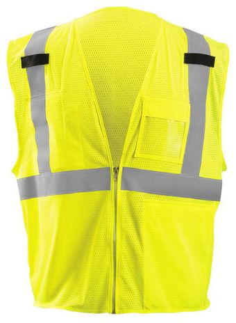 Occunomix LUX-GCZTAB Mesh Tablet Vest with Zipper Yellow Front