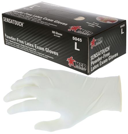 MCR Safety SensaTouch Latex Disposable Gloves 5045 Powder-Free