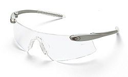 Silver Frame Crews Desperado Safety Glasses with Indoor/Outdoor Mirror Lens 