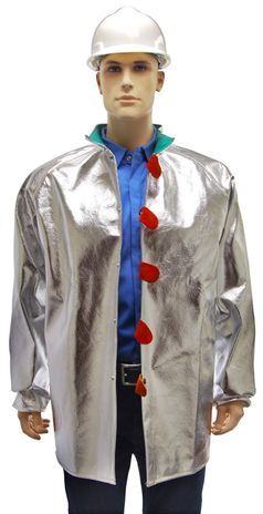 Otterlayer aluminized jacket front opened detail C11-ACF