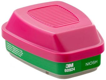 3M 60924 Ammonia & Methylamine Cartridges with P100 Filter
