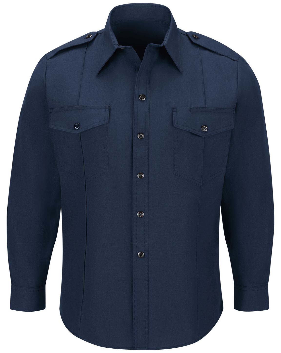 Workrite FR Fire Chief Shirt FSC4 Classic Long Sleeve Navy Front