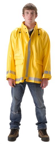 nasco arclite arc flash yellow rain jacket