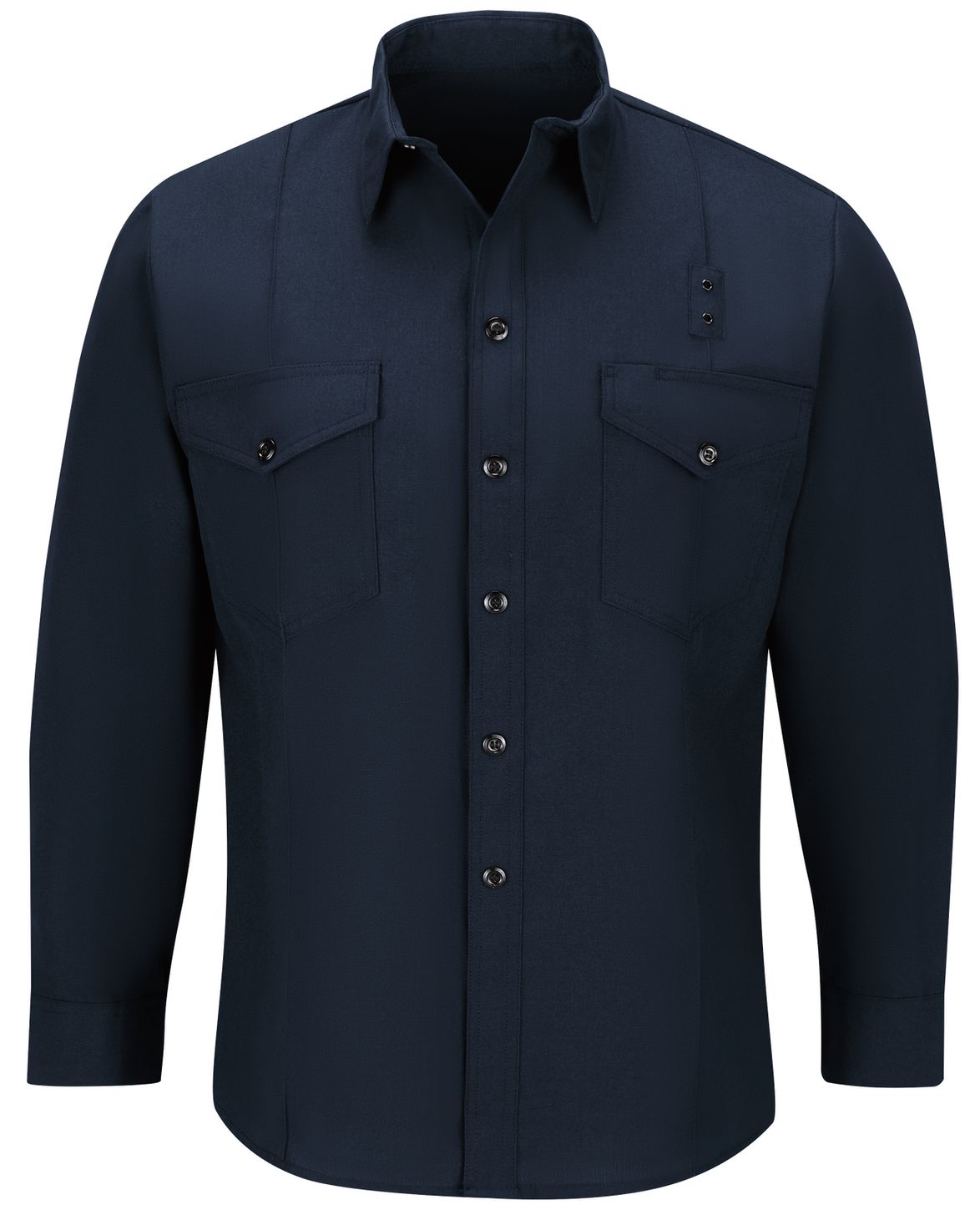 Workrite FR Firefighter Shirt FSF0 Classic Long Sleeve Midnight Navy Front