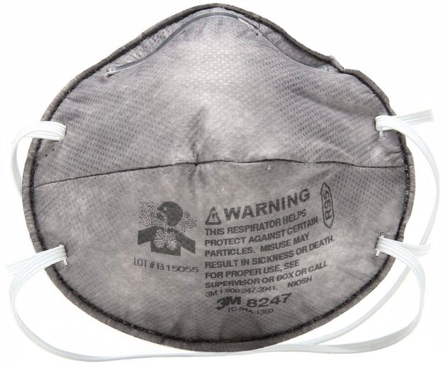 3M Disposable Respirators 8247 - R95 Front