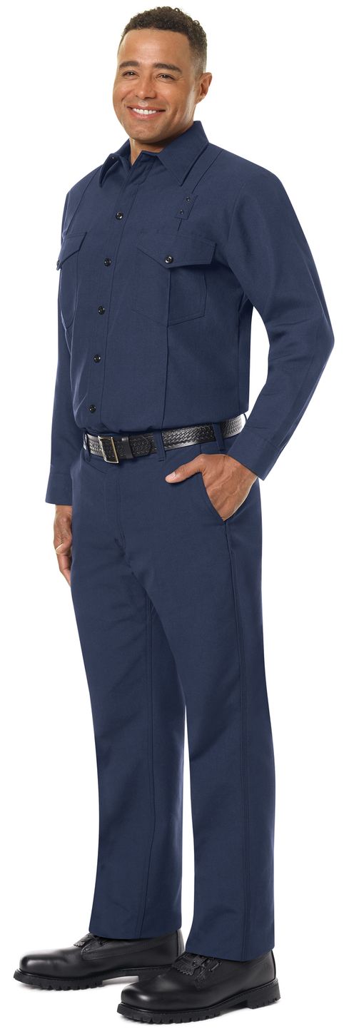 Workrite FR Pants FP50 Classic Firefighter Navy Example Left