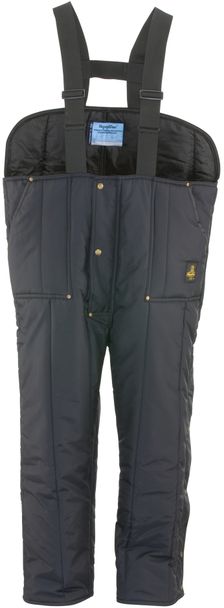 RefrigiWear 0345 Iron-Tuff Insulated Work Overall Low Bib Navy Front