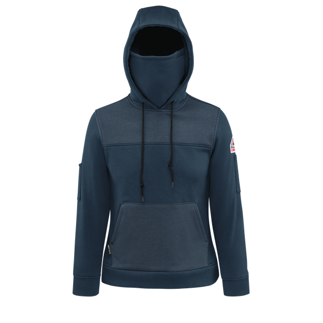 Bulwark-fr-smm5-womens-fleece-hoodie-navy-front