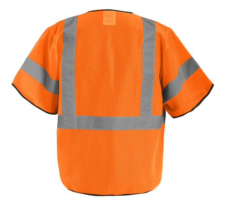 Occunomix ECO-GCZ3 Mesh Standard Vest With Zipper Back Orange