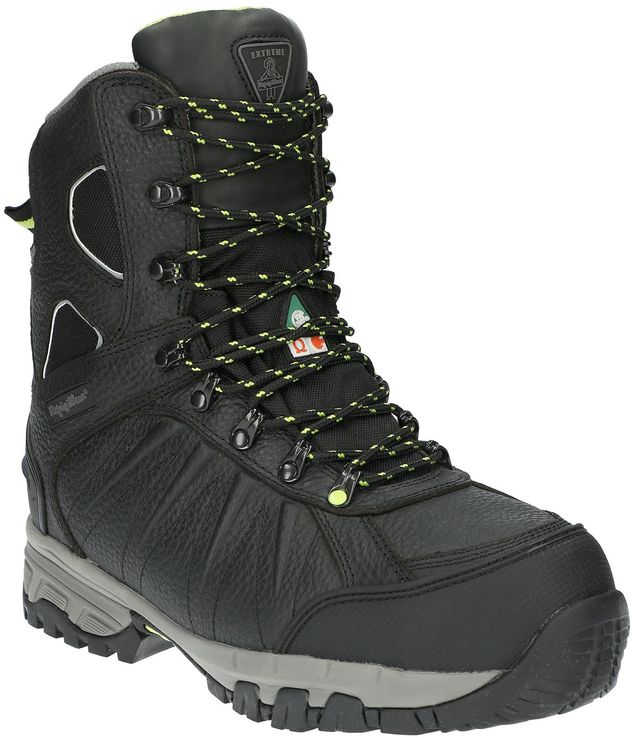 RefrigiWear 123C — Platinum Safety Toe Work Boots Waterproof, Black