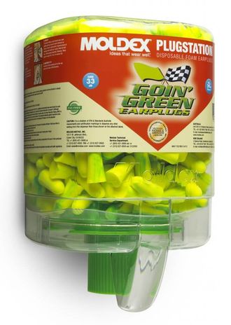 Moldex Goin' Green Foam Earplugs 6646 250 Pair PlugStation Dispenser