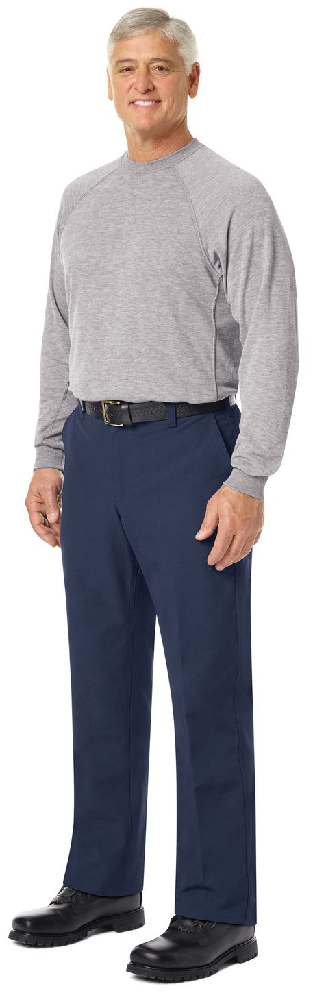 Workrite FR Long Sleeve FT40, Station Wear Tee, Athletic Style Heather Grey Example Left
