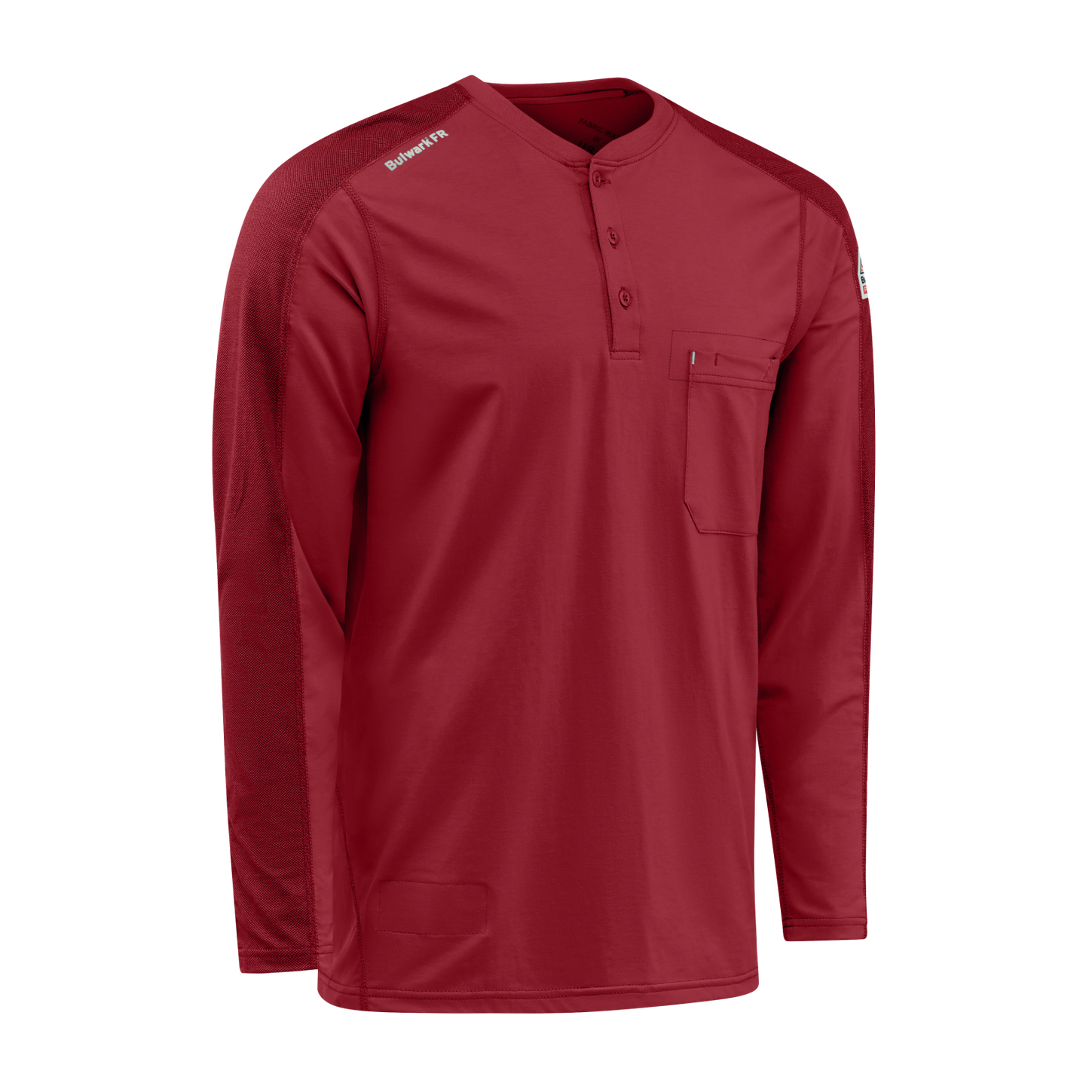 Bulwark-fr-stl2-mens-flex-knit-henley-red-side