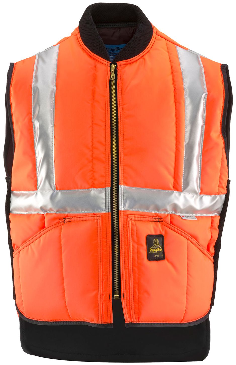 RefrigiWear 0399L2 HiVis Iron-Tuff Vest Orange Front