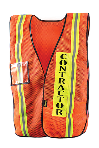 Occunomix LUX-XCON Hi-Viz Mesh Contractor Vest Front