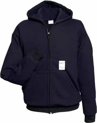 RefrigiWear 0487 Thermal Zipper Work Sweatshirt - with Hood, 2 Layer —  Shirt Size: S, Garment Primary Color: Black — Legion Safety Products