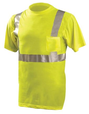 Occunomix Economy T-Shirt LUX-SSETP2 - High Vis Lightweight Front Yellow