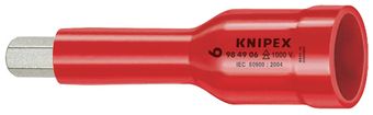 Knipex Tools Insulated Hex Sockets For Metric Socket Screws for 1/2" Driver