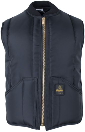 RefrigiWear 0399 Iron-Tuff Insulated Work Vest Navy Front