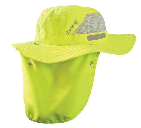 Occunomix TD500 Tuff & Dry Wicking and Cooling Hat w/ Neck Shade Yellow
