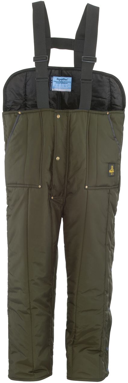 RefrigiWear 0345 Iron-Tuff Insulated Work Overall Low Bib Sage Front