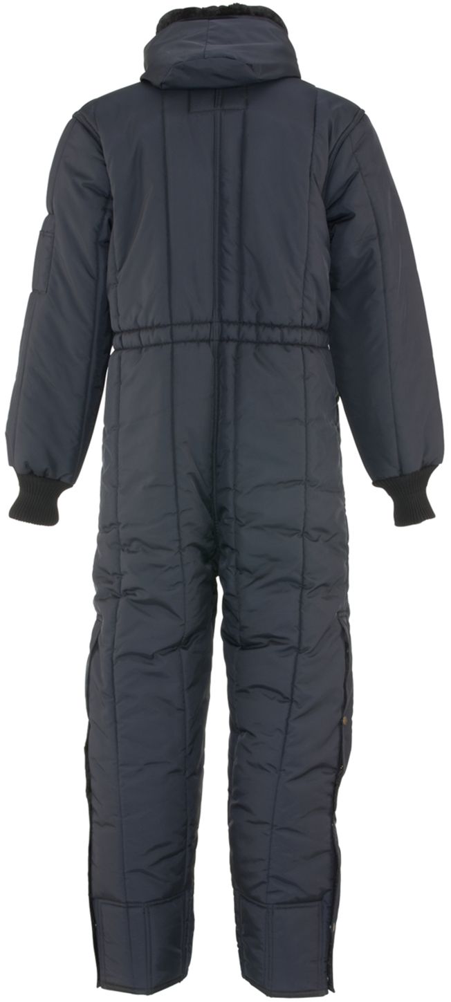 RefrigiWear 0381 Iron-Tuff Winter Work Coverall With Hood Navy Back