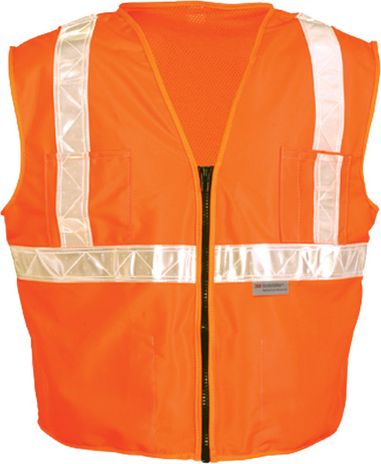 OK-1 Safety Vests SCO - Class 2 Mesh Back Polyester Orange