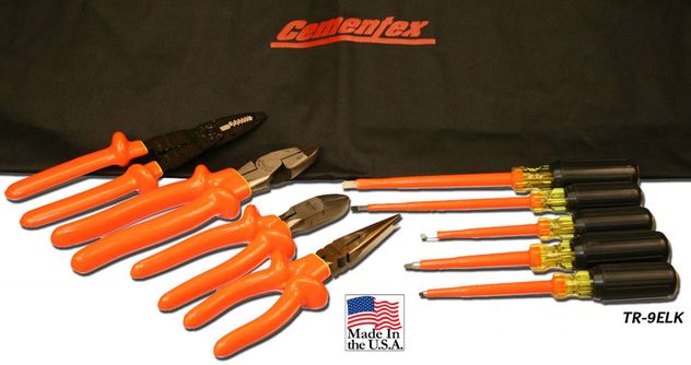 Cementex TR-9ELK Insulated Basic Electrician Tool Roll, 9PC