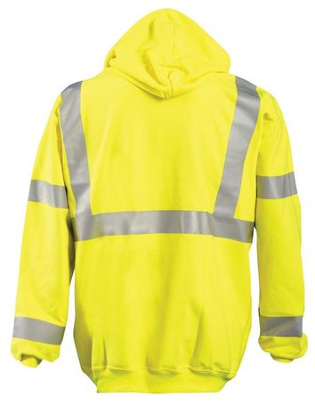 Occunomix LUX-SWT3FR HI-Viz Flame Resistant Pullover Hoodie Back