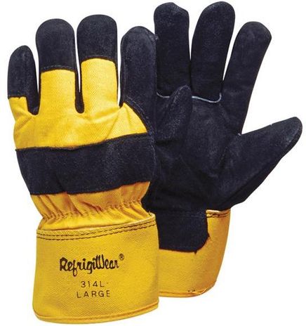 Get Suede Leather Winter Work Gloves With Rubberized Safety Cuff