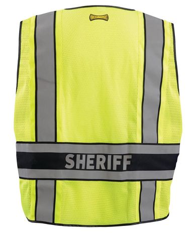 Occunomix LUX-DPSS-DOR Deluxe Solid/Mesh Break-Away Public Safety Vest w/DOR, Sheriff Back