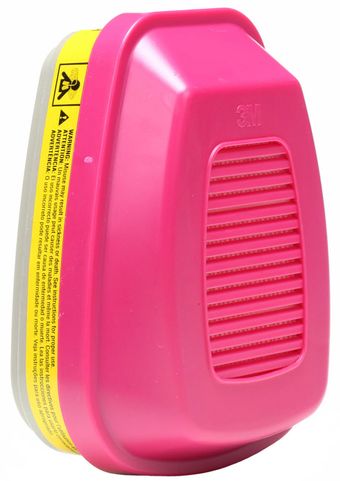 3M 60923 Organic Vapor/Acid Gas Cartridges with P100 Filter Front