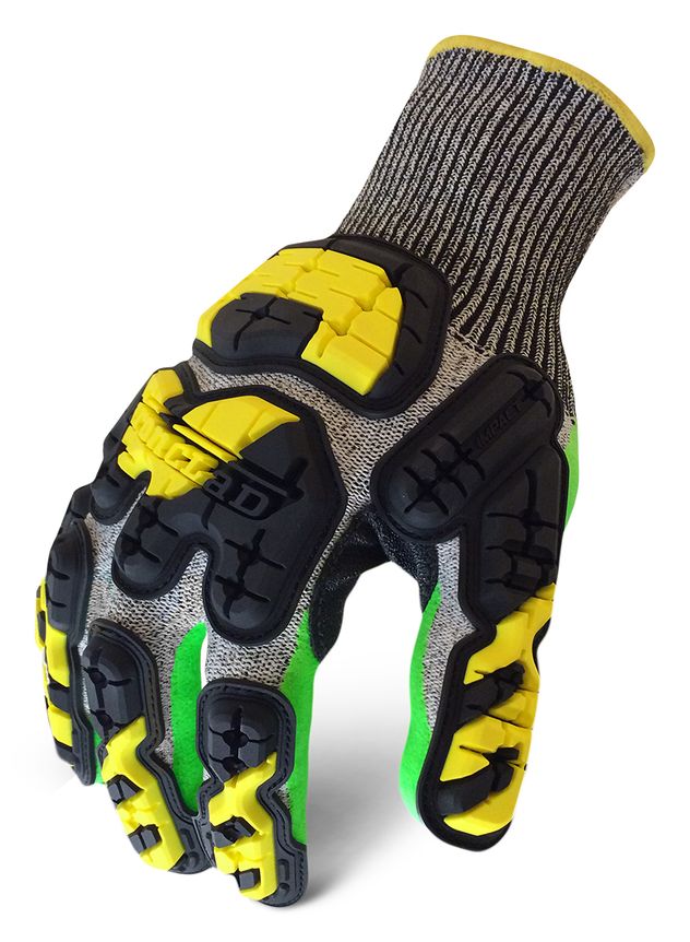 Ironclad KONG Men's High Visibility Rigger Impact Gloves — Lime