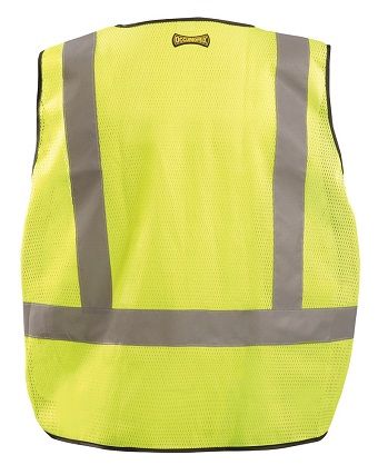 Occunomix LUX-PS-DOR Mesh Public Safety Break-Away Vest w/DOR, Plain Back