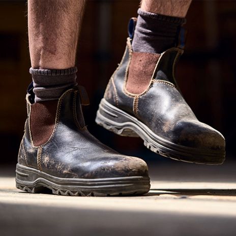 Blundstone 140 XFOOT Elastic Side Slip-On Steel Toe Boots - Water ...
