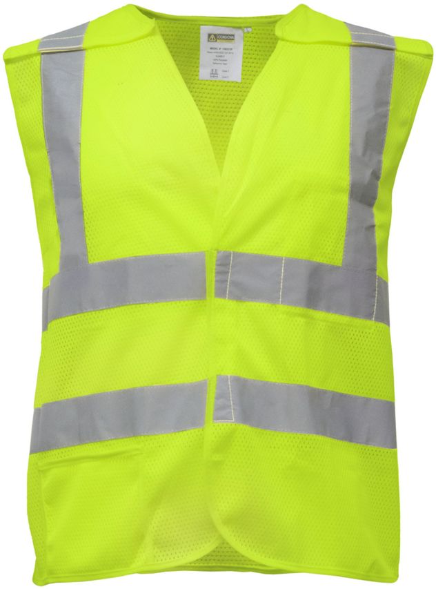 RefrigiWear 0197 Break-Away Mesh Safety Vest Lime Front