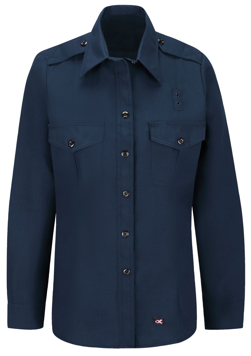 Workrite FR Women's Fire Chief Shirt FSC1, Classic Long Sleeve Navy Front