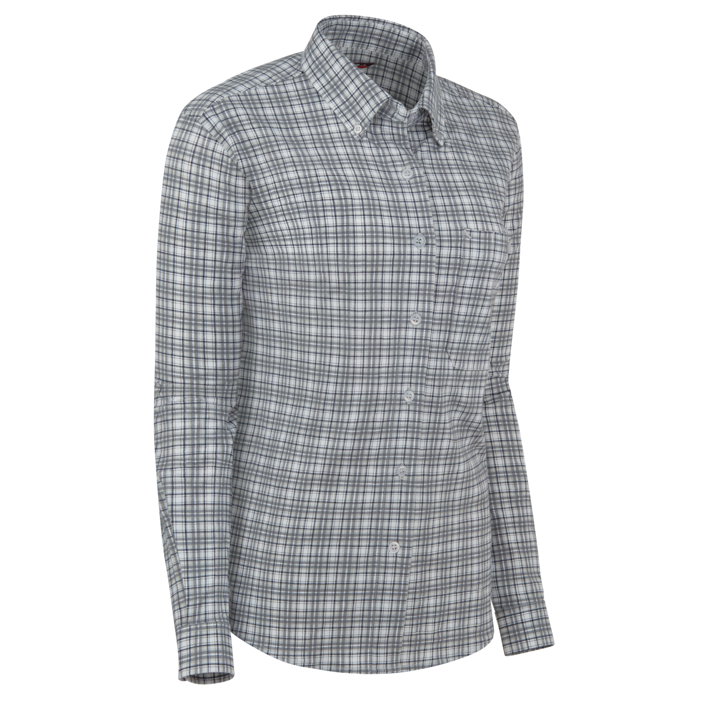 Bulwark-fr-stg3-womens-flex-knit-button-down-shirt-charcoal-side