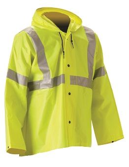 Nasco WorkChoice Hi Viz 513CFY221 Batwing Sleeve Waterproof Rain Coat ...