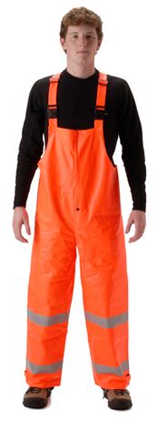nasco sentinel hi vis flash fire rated chemical resistant rain bib orange