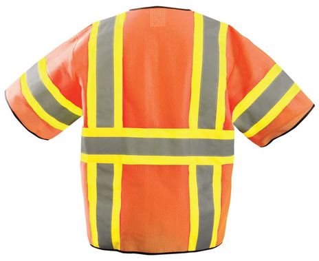 Occunomix ECO-GCZ32T HiViz Two-Tone Mesh Vest Back Orange