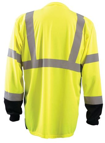 Occunomix LUX-LSETPBK Hi-Viz Long Sleeve T-Shirt, Class 3 Back