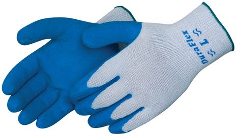 50 Pairs Premium BLUE Latex Rubber Coated Palm Work Gloves 