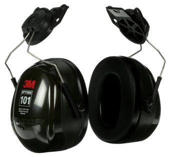 3M Peltor Optime 101 Ear Muffs H7P3E Cap Mounted Front