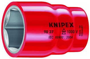 Knipex Tools Inch-Sized Insulated Hexagon Sockets For 3/8" Driver