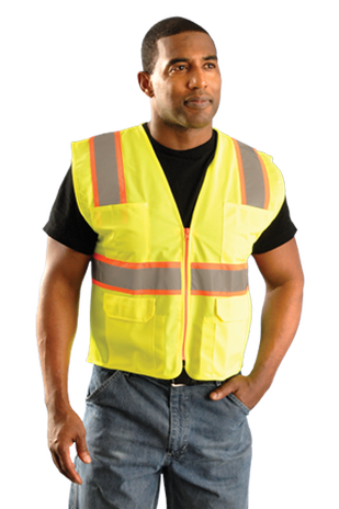 Occunomix LUX-ATRNSM Class 2 Mesh Two-Tone Surveyor Vest